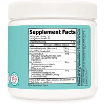 Nutricost Creatine Monohydrate Powder for Women, Micronized, Unflavored, 50 Servings - Vegetarian, Non-GMO, Gluten Free