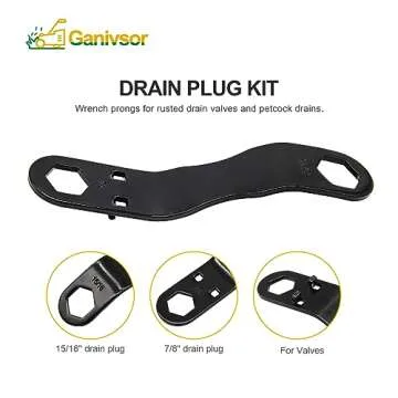 Ganivsor RV Drain Plug & Wrench Kit for Easy Maintenance