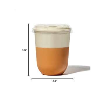 TOSSWARE NATURAL Flat Sip Lid Set of 50 - Plant Based 96mm Lids for Cold Cups - Plastic Alternative Straw Lids - Clear Flat Lids - Only Compatible with TOSSWARE NATURAL 10, 12, 16, 20 & 24oz Cups