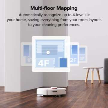 roborock S6 Pure Robot Vacuum and Mop, Multi-Floor Mapping, Lidar Navigation, No-go Zones, Selective Room Cleaning, Super Strong Suction Robotic Vacuum Cleaner, Wi-Fi Connected, Alexa Voice Control