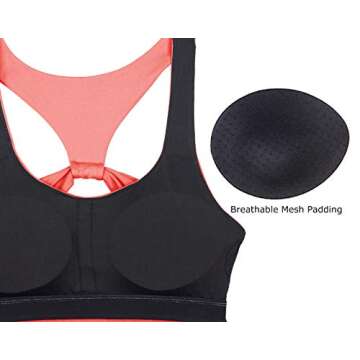 icyzone Workout Sports Bras for Women - Fitness Athletic Exercise Running Bra Yoga Tops
