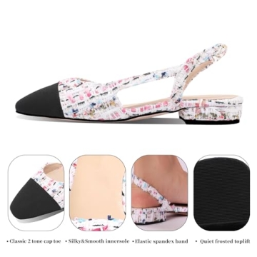 Adrizzlein Women Slingback Flat Pumps - Chic Comfort Shoes