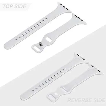 STG Sport Band Compatible with Apple Watch 38mm 40mm 41mm 42mm 44mm 45mm 49mm, Soft Silicone Slim Thin Narrow Replacement Strap Compatible for iWatch Ultra SE Series 9/8/7/6/5/4/3/2/1 (White,