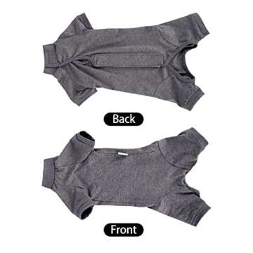 LIANZIMAU Cat Surgical Recovery Suit Professional for Male Female Dog Abdominal Wounds Cone E-Collar Alternative Anti-Licking Pet Surgical Recovery Pajama Suit Soft Fabric Onesie for Cats