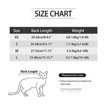 LIANZIMAU Cat Surgical Recovery Suit Professional for Male Female Dog Abdominal Wounds Cone E-Collar Alternative Anti-Licking Pet Surgical Recovery Pajama Suit Soft Fabric Onesie for Cats