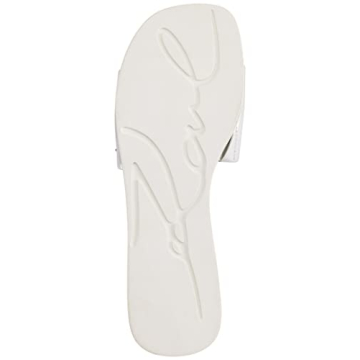 Elegant Karl Lagerfeld Women's Slide-On Sandals in Silver – Chic Comfort