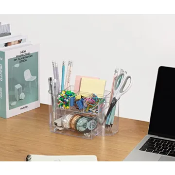 Clear Acrylic Desk Organizer for Efficient Office Organization