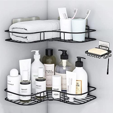 Stainless Steel Corner Shower Caddy - No Drilling, Rust-Proof Bathroom Organizer