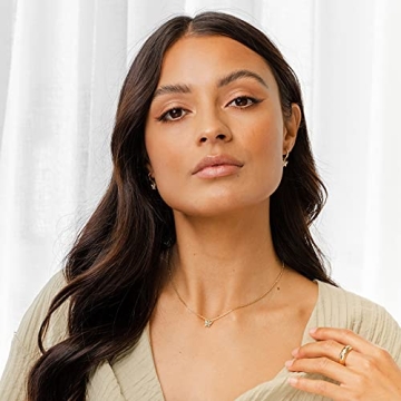 14K Gold Plated Butterfly Necklace with CZs by PAVOI