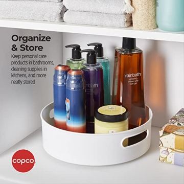 Copco 12-Inch Non-Skid Storage Turntable Gray Organizer