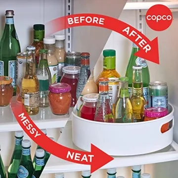 Copco 12-Inch Non-Skid Storage Turntable Gray Organizer