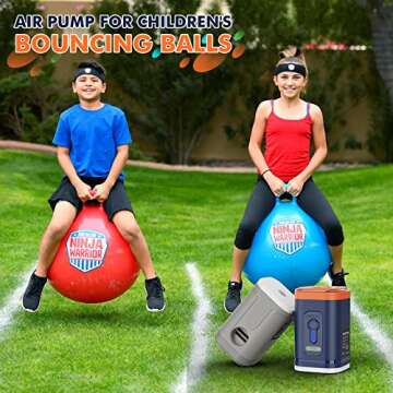 Electric air Pump for Inflatables, Portable Rechargeable Mini Pump with 2000mAh Battery for Air Mattress Couch Pool Floats,Blow Up Pool Raft Bed Boat Toys,Vacuum Bags,Yoga Ball-Blue