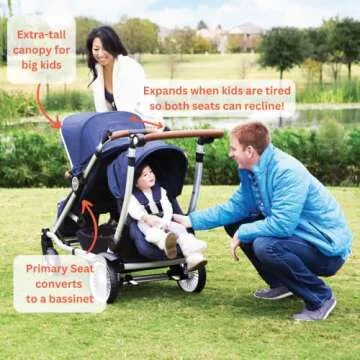 Austlen Entourage 2.0 Double Stroller in Black (Also Available in Navy)