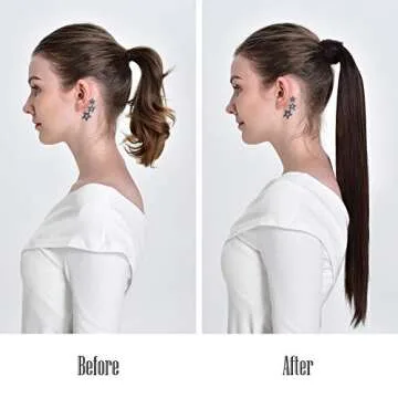 FESHFEN 24" Clip-in Ponytail Extensions for Gorgeous Hair