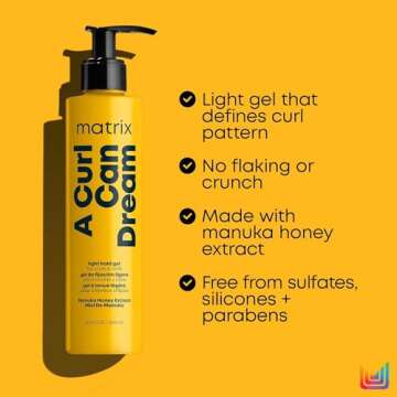 Matrix A Curl Can Dream Leave-in Cream and Light Hold Gel Set For Curly & Coily Hair, Moisturizes & Defines Curls, No Flaking or Crunch