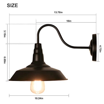 LynPon Farmhouse Wall Sconces Set of Two - Industrial Lighting