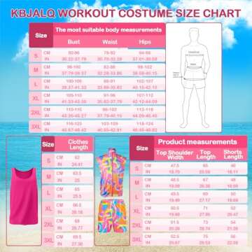 KBJALQ 80S 90S Workout Costume Halloween Costumes for Adult Mens Cosplay Outfits Swimwear Suit With Sun Hat (XL)