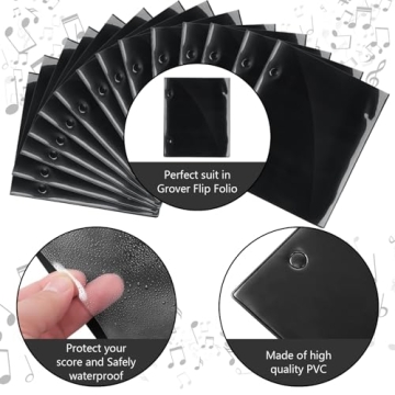Outus 18 Pcs PVC Music Flip Folder - Waterproof & Lightweight
