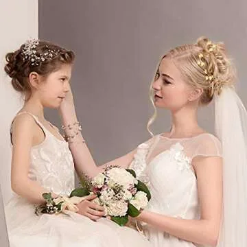 Elegant Gold Leaf Hair Pins for Brides and Proms