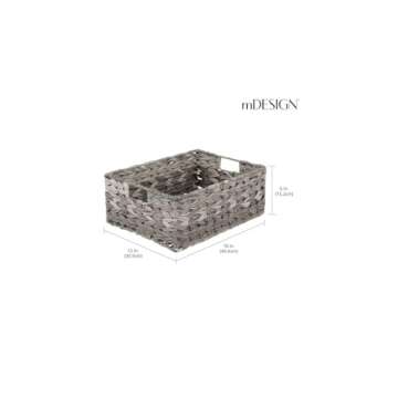 mDesign Woven Basket for Kitchen Pantry Organization