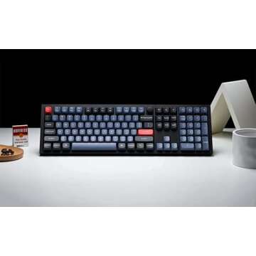 Keychron Q6 Full Size Custom Mechanical Keyboard with Knob, Wired RGB Backlight QMK/VIA Programmable Macro, Hot Swappable Gateron G Pro Red Switch for Mac Windows Linux (Carbon Black)