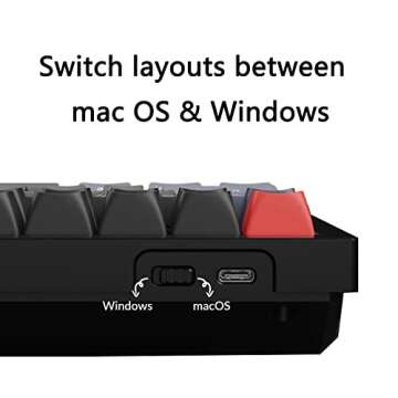 Keychron Q6 Full Size Custom Mechanical Keyboard with Knob, Wired RGB Backlight QMK/VIA Programmable Macro, Hot Swappable Gateron G Pro Red Switch for Mac Windows Linux (Carbon Black)