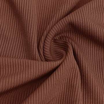 Cosygal Women's Crop Top Cardigan Jogger Pants Tank Coat Three Piece Outfits Sets Brown Medium