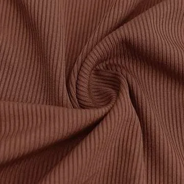 Cosygal Women's Crop Top Cardigan Jogger Pants Tank Coat Three Piece Outfits Sets Brown Medium