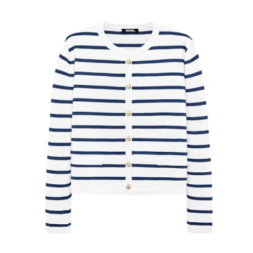 BTFBM Women's Cardigans Sweater - Cozy and Stylish Striped Knit Outerwear