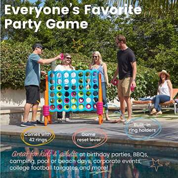 ECR4Kids Jumbo 4-To-Score - Giant Outdoor Game Fun