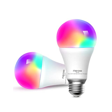 Meross Smart Light Bulb, Smart WiFi LED Bulbs Works with Alexa, Google Home, Dimmable E26 Multicolor...