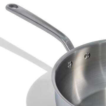 Made In Cookware - 5 Quart Stainless Steel Saucier Pan - 5 Ply Stainless Clad - Professional Cookwar...