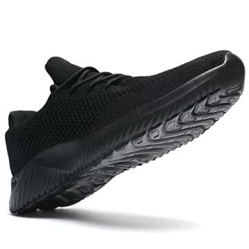 Mens Slip-on Tennis Shoes Walking Running Sneakers Lightweight Breathable Casual Soft Sole Mesh Work Gym Trainers