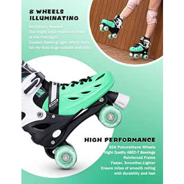 METROLLER Adjustable Roller Skates with Light Up Wheels