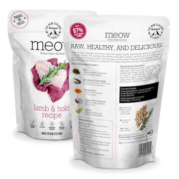 The New Zealand Natural Pet Food Co. Meow Freeze Dried Cat Food - Lamb & Hoki Recipe, 1.76 oz