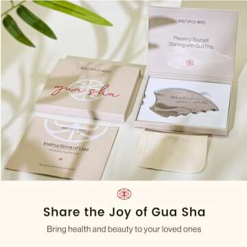 Rena Chris Gua Sha Facial Tools, Stainless Steel Guasha, Manual Massage Sticks for Jawline Sculpting and Puffiness Reducing, Facial Massage Tool, Skin Care Massager (Pear-Shaped)