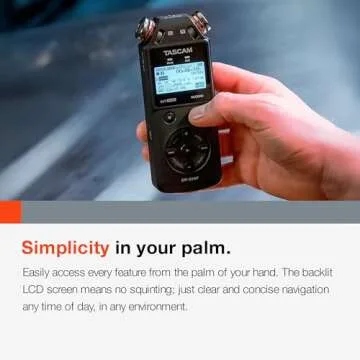 TASCAM DR-05XP 32-Bit Float Portable Handheld Field Recorder and USB-C Audio Interface — Digital Stereo Recording of Music, Sound, Voice, Audio for Video and Podcasting