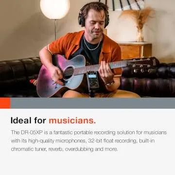 TASCAM DR-05XP 32-Bit Float Portable Handheld Field Recorder and USB-C Audio Interface — Digital Stereo Recording of Music, Sound, Voice, Audio for Video and Podcasting