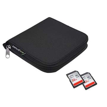 Eco-Fused Memory Card Case - Fits up to 44x SD, SDHC, Micro SD, Mini SD and 4X CF - Holder with 44 Slots