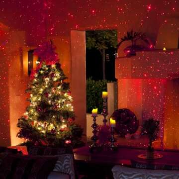 BlissLights Starport USB Laser Star Projector for Game Room Decor, Bedroom Night Light, or Mood Ligh...