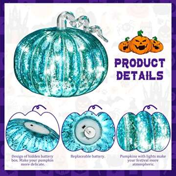 Light Up Your Fall with Newtay Glass Pumpkin Decoration