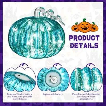 Light Up Your Fall with Newtay Glass Pumpkin Decoration