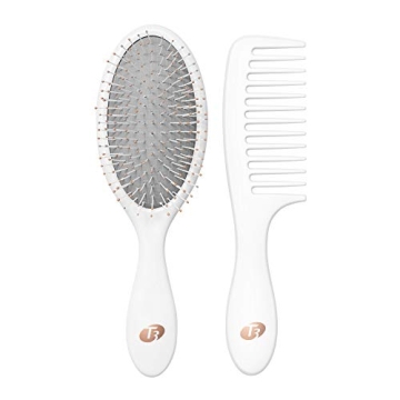 T3 Detangle Duo Brush Set | Detangling Brush and Shower Comb Set | Comb to Disperse Liquid & Brush t...