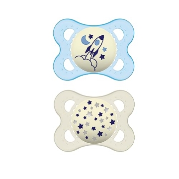 MAM Night Pacifiers 0-6 Months Glow in the Dark Comfort