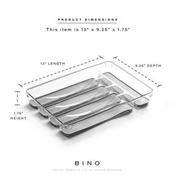 BINO 5-Slot Silverware Organizer - Durable Kitchen Tray