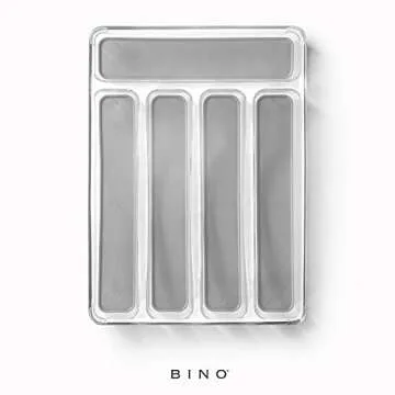 BINO 5-Slot Silverware Organizer - Durable Kitchen Tray
