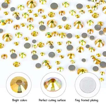 Nibiru 3992 Pieces Art Nail Rhinestones for Projects