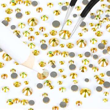 Nibiru 3992 Pieces Art Nail Rhinestones for Projects