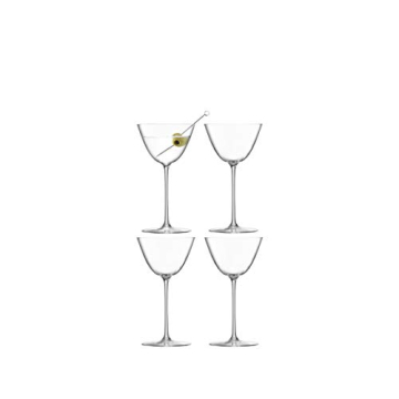 LSA International Borough Martini Glass Set of 4 - Elegant & Durable