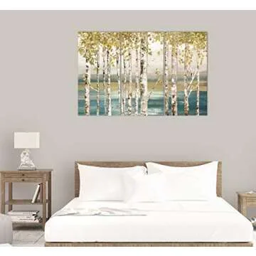 Birch Tree Canvas Art - Autumn Forest Decor for Home
